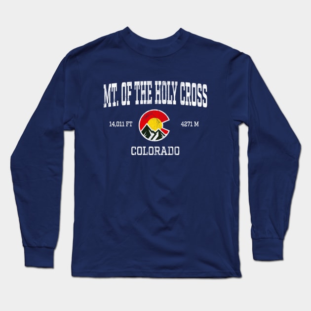 Mount of the Holy Cross Colorado 14ers Vintage Athletic Mountains Long Sleeve T-Shirt by TGKelly